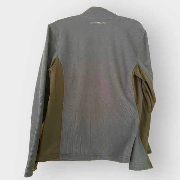 Spyder Men's Size L Blue Black Raider Silk Long Sleeve Full Zip Weave Jacket - Picture 2 of 7